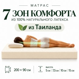 Матрас из натурального латекса 200х90 см, Таиланд