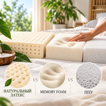 Натуральный латекс или Memory Foam и ППУ: что лучше для сна?